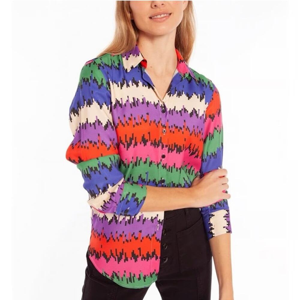 Vilagallo Gaby shirt vibrant‎ Makasart print sz 38